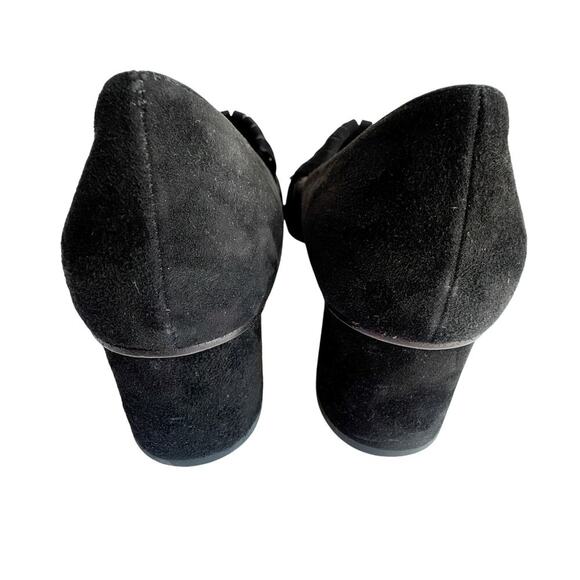 Gucci GG Marmont Fringe Block Heel Pumps Black Suede 39 - Picture 12 of 13